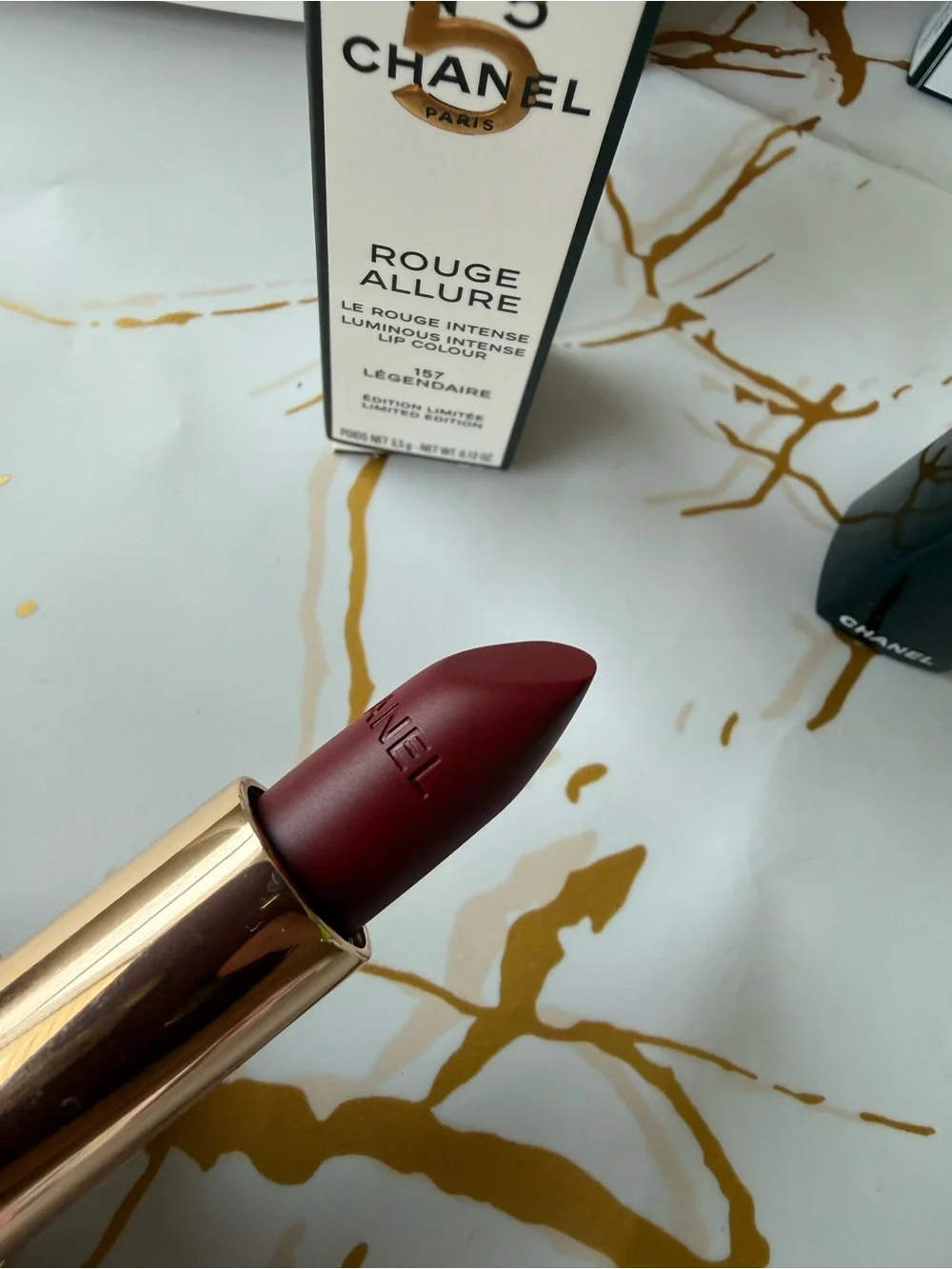 CHANEL LIPSTICK ROUGE ALLURE LIMITED ED N°5 HOLIDAY COLLECTION 157 LÉGENDAIRE